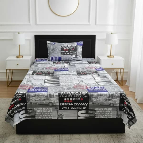 Single Pair Cotton Bed Sheet