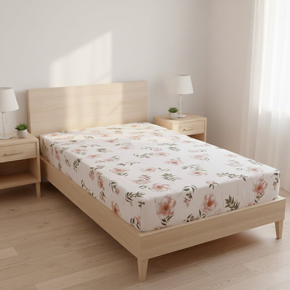 Cotton Single Bed Mattress Cover/Zipper